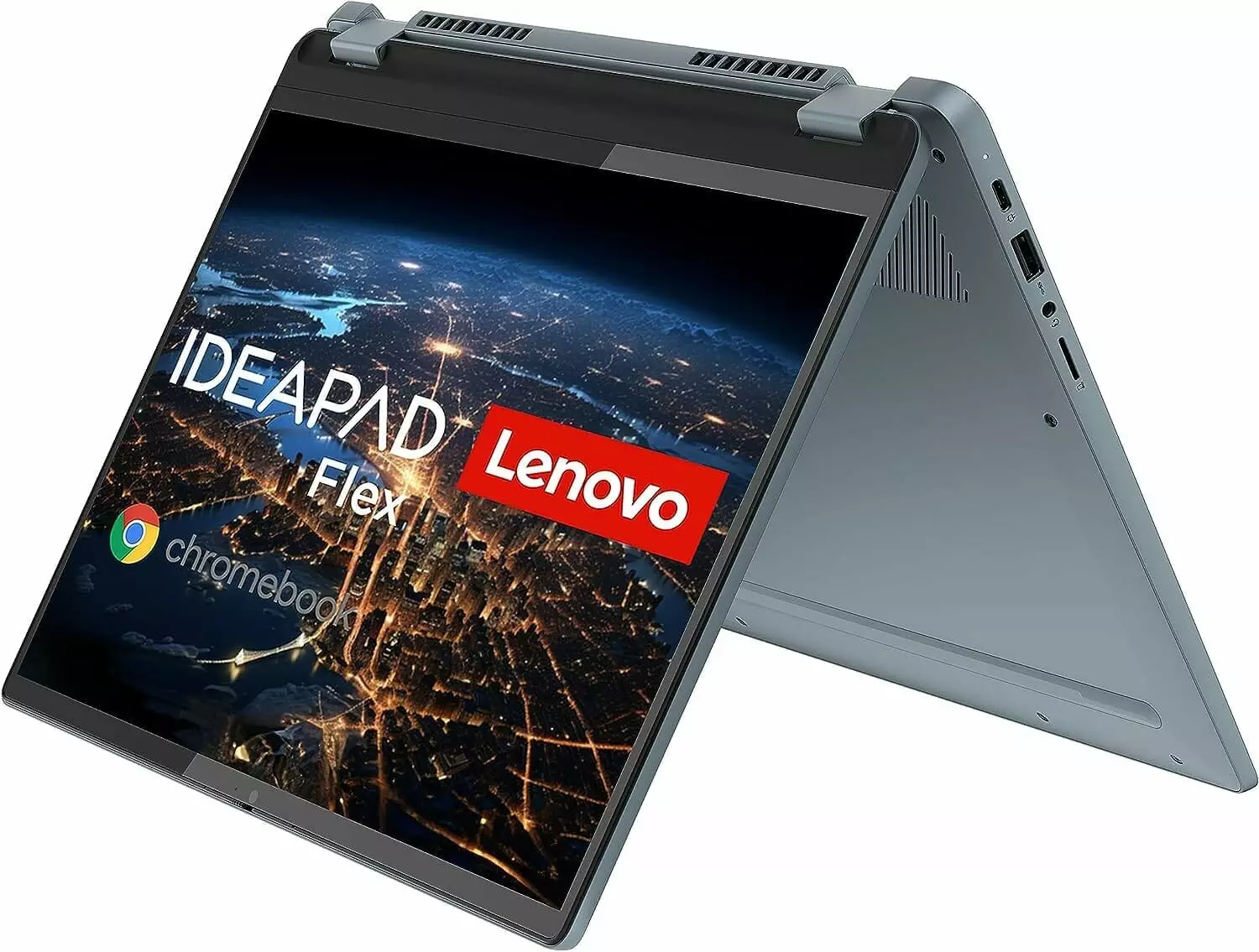 Lenovo Chromebook IdeaPad 5i Flex Convertible | 14 Inch Full HD Touch Display | Intel Core i3-1215U | 8GB RAM | 128GB eMMC | Intel UHD Graphics | Chrome OS | QWERTZ | Blue | 3 Months Premium Care