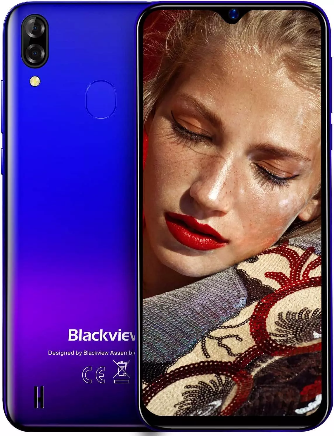 Blackview A60 Pro Dual SIM 4G Smartphone without Contract Affordable - 6.1 Inch HD Display 3GB RAM + 16GB ROM, 256GB Expandable, 4080mAh Battery 8MP + 5MP Dual Camera Android 9.0 Mobile Phone - GPS/Face ID