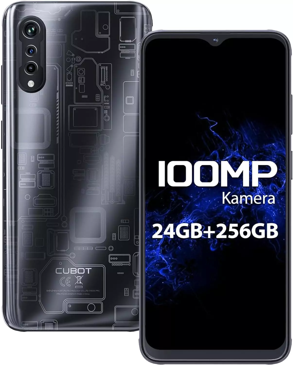 CUBOT X70 Mobile Phone without Contract, Android 13 Smartphone, 24GB + 256GB/1TB Expandable, 100MP Camera, Octa Core MediaTek Helio G99, 6.583 Inch FHD+, 5200 mAh Battery, Dual SIM 4G Mobile Phone,